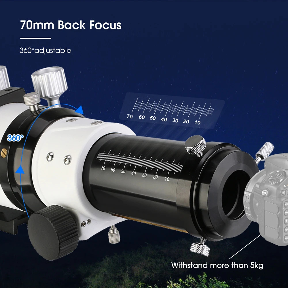 Svbony SV503 Astro Telescope 70/80/102ED Extra Low Dispersion Achromatic Refractor OTA For Exceptional Viewing Astrophotography