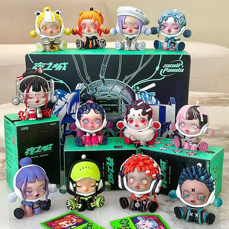 

POP MART SKULLPANDA City of Night Series Blind Box Mystery Box Guess Bag Toys Doll Cute Anime Figure Desktop Ornament
