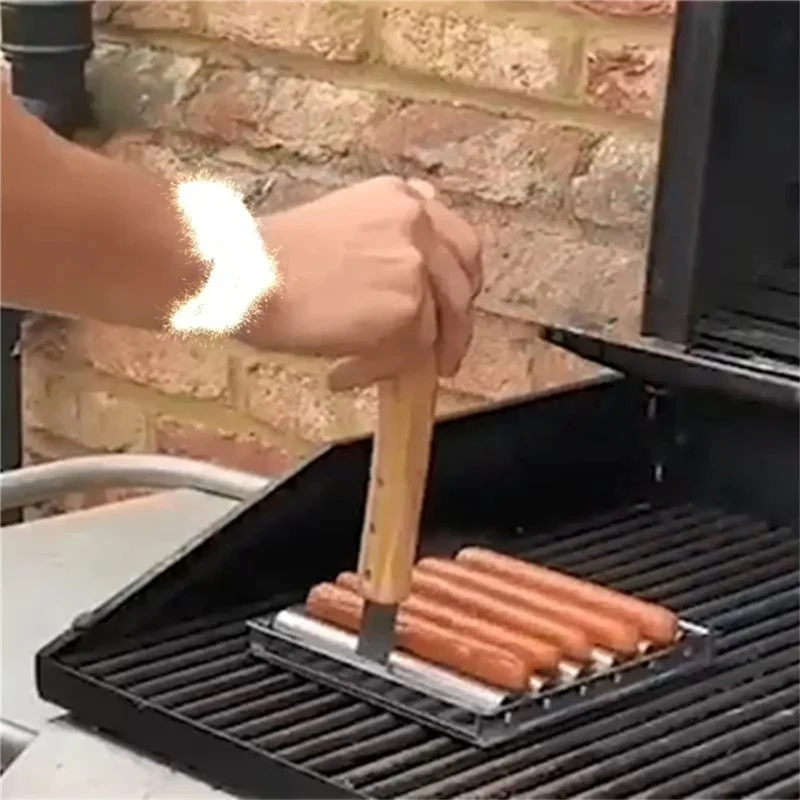 

Hot Dog Roller Sausage Roller Rack Stainless Steel Barbecue Hot Dog Rack Sausage Grill Rack Barbecue Hot Dog