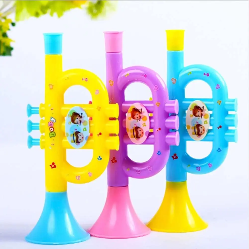 Cartone animato colorato Educazione precoce Infantile che gioca Strumenti musicali Giocattolo Tromba per bambini Tromba Giocattolo Musica per bambini Giocattoli Hooter Toy