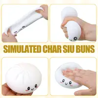 Colorful Dumpling Squishes Stress Balls Fidget Sensory Toys Simulation Food Squishies Bun With Steamer Dough Ball Gifts 4