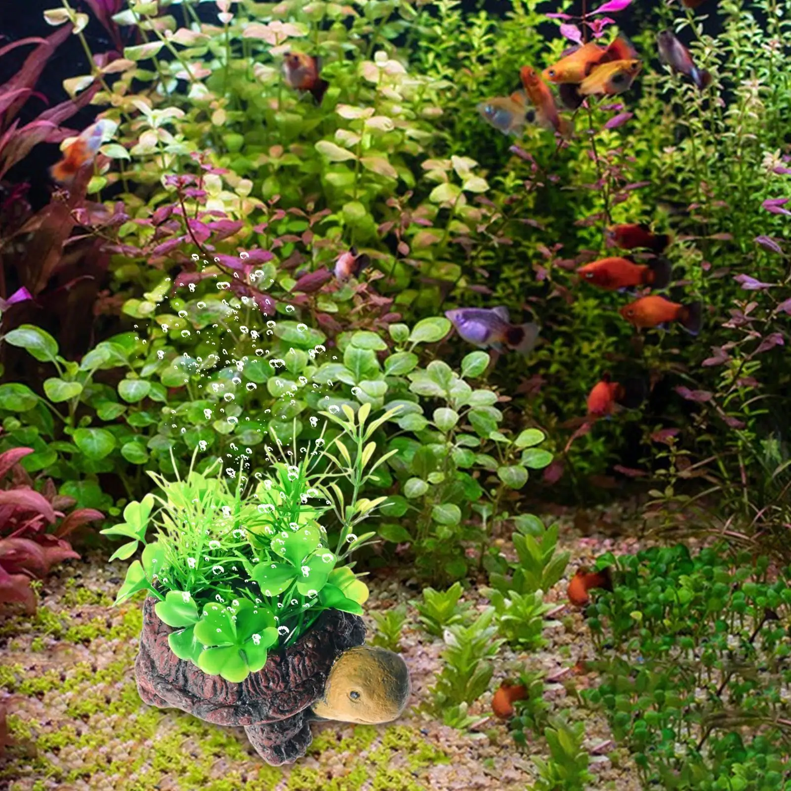 

Аэратор для аквариума из смолы в форме черепахи, бесшумный, для прудов, ведер, домашней гидропоники