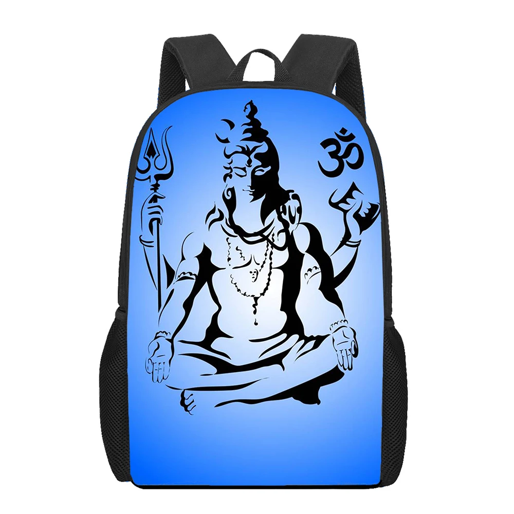 Shiva 3D Print School Bag for Teenager Girls Primary Kids Backpack Book Bags Children Bookbag Satchel Large Capacity Backpack