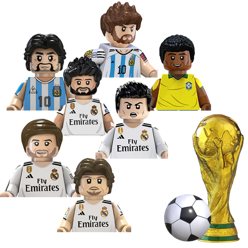 

Kids Toys Football Stars Mini Building Blocks Set Soccer Players Assemble Bricks Action Model Toys For Boy Girl Birthday Gift