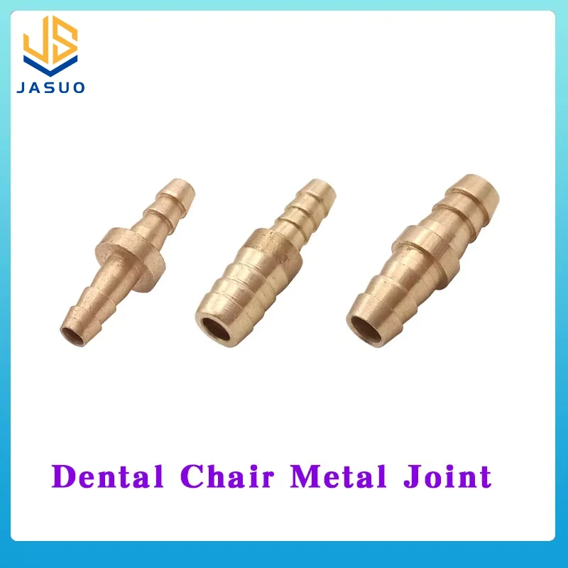 

10pcs Dental Fitting Connector for Dental Air/ Water pipe jointcupreous Tube dental chair straight-through joint Connector Pipe