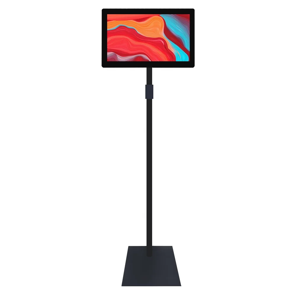 

19 Inch Vertical Slim Stand Digital Advertising Rotation Capacitive Smart Touch Screen Adjustable Standing Kiosk for Private Use