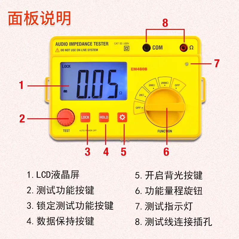 

Цифровые измерители сопротивления изоляции, тестер сопротивления звука земли, ручной мегомметр, динамик, голосовой резистор, омметр, ЖК-дисплей с подсветкой