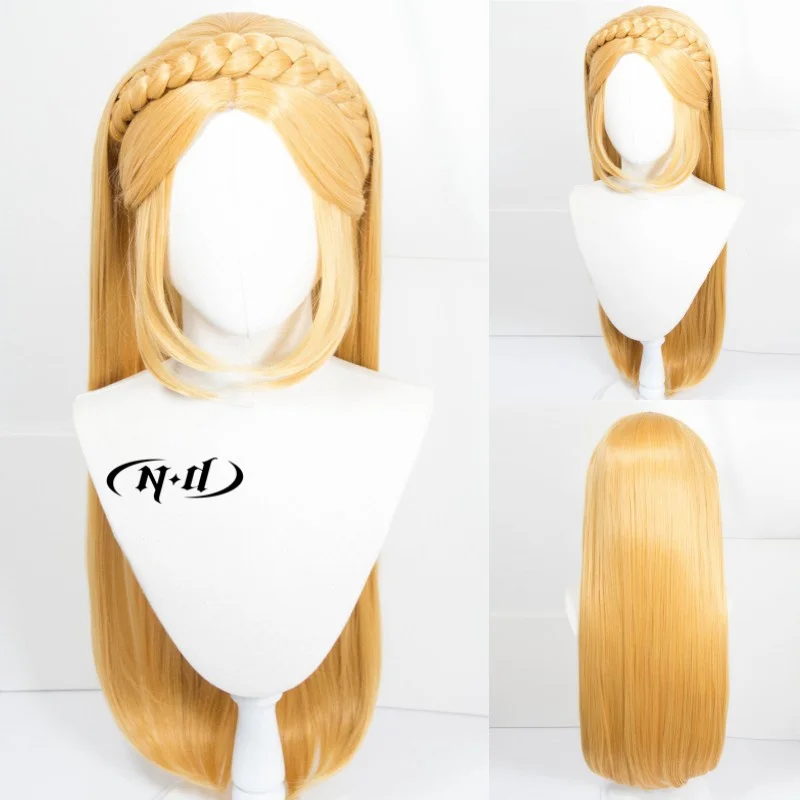 

ND Game Cosplay Hair Wigs Princess Zelda Cosplay Wigs Long Hairpiece for Comic Con Coser Costume Theme Party Heat Resistant