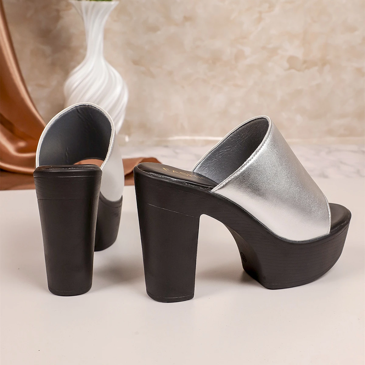 Summer Women Mule Shoes Solid  – Platform Sneakers Chunky recenzja i cena