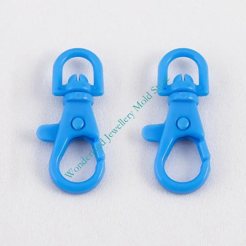 H7EB حزمة من 20 مشبك جراد البحر البلاستيكي الملون ملحقات سلسلة المفاتيح نسيج بلاستيكي لصنع المجوهرات والمشروعات اليدوية