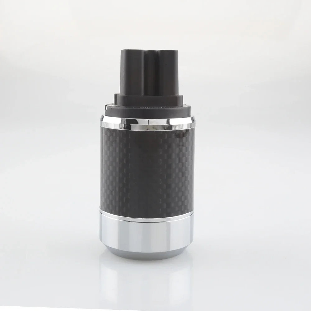 زوج مرحبا نهاية ألياف الكربون الروديوم مطلي التيار المتناوب كابل الطاقة IEC موصل سالب Hifi 2 دبابيس الاتحاد الأوروبي EUR schuko التوصيل المقبس