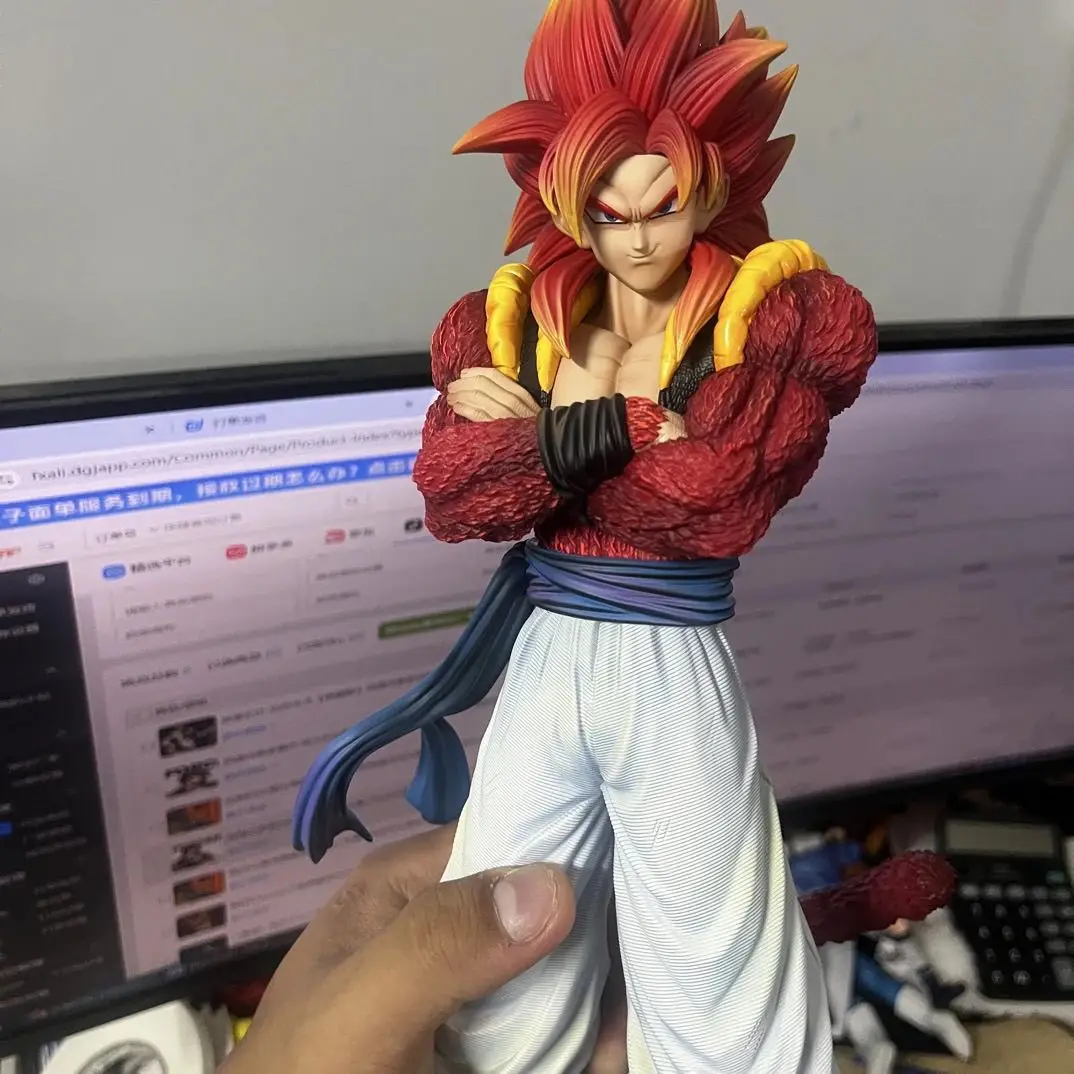 

Hot 33cm Jg Dragon Ball Gogeta Figure Super Saiyan 4 Red Hair Gogeta Figurine Pvc Statue Anime Model Room Ornament Gift