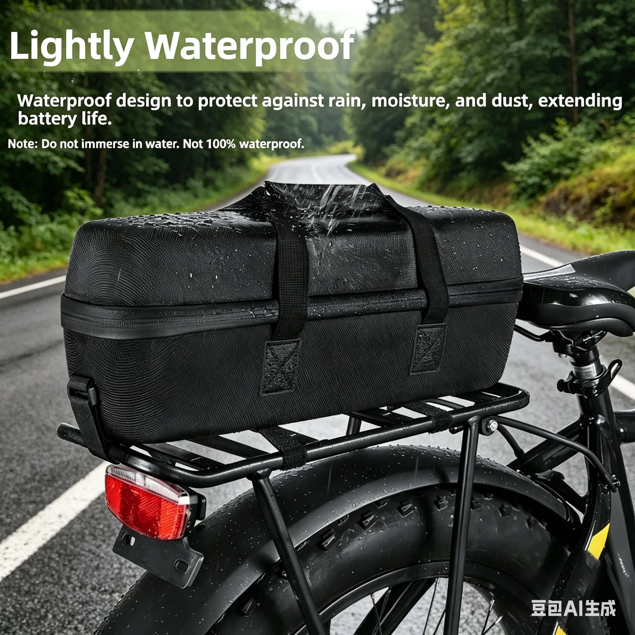 

Сумка для заднего сиденья велосипеда 10 л, жесткий чехол из ЭВА, держатель для блока питания, сумка для хранения с лентой, аксессуары для электровелосипеда, сумка для аккумулятора