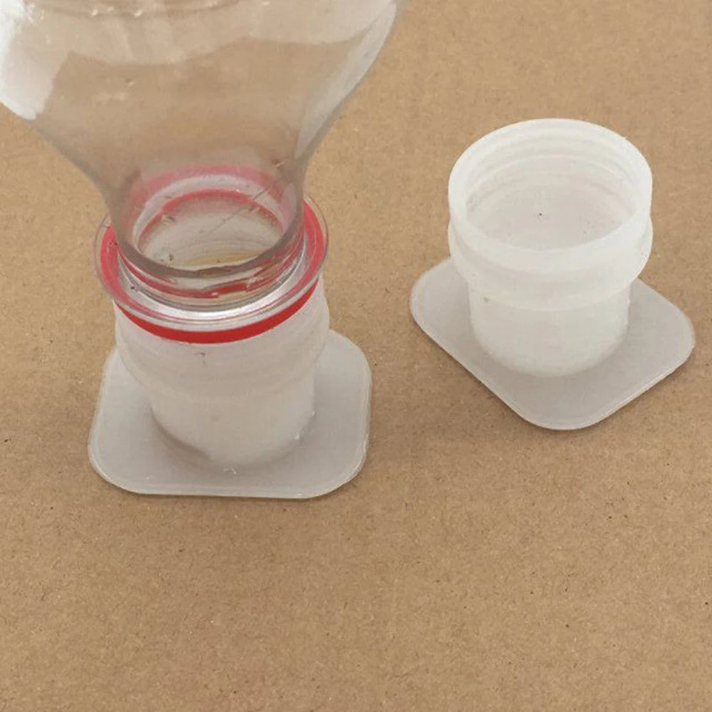 3pcs Plastic Bee Water Feeder, Anti-Drowning Drinking Fountain For Beekeeping, White 27mm Inner Diameter