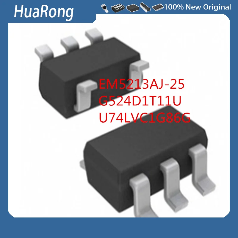 10Pcs/Lot   EM5213AJ-25    G524D1T11U   U74LVC1G86G     SOT23-5