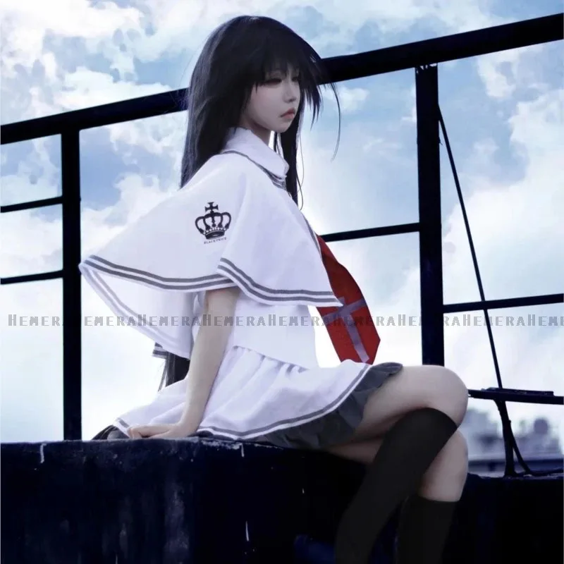 CyAnime رائع كل يوم تسوي نو سورا زاكورو تاكاشيما أسفل فستان أسود تأثيري حلي جميلة JK زي مدرسي هالوين