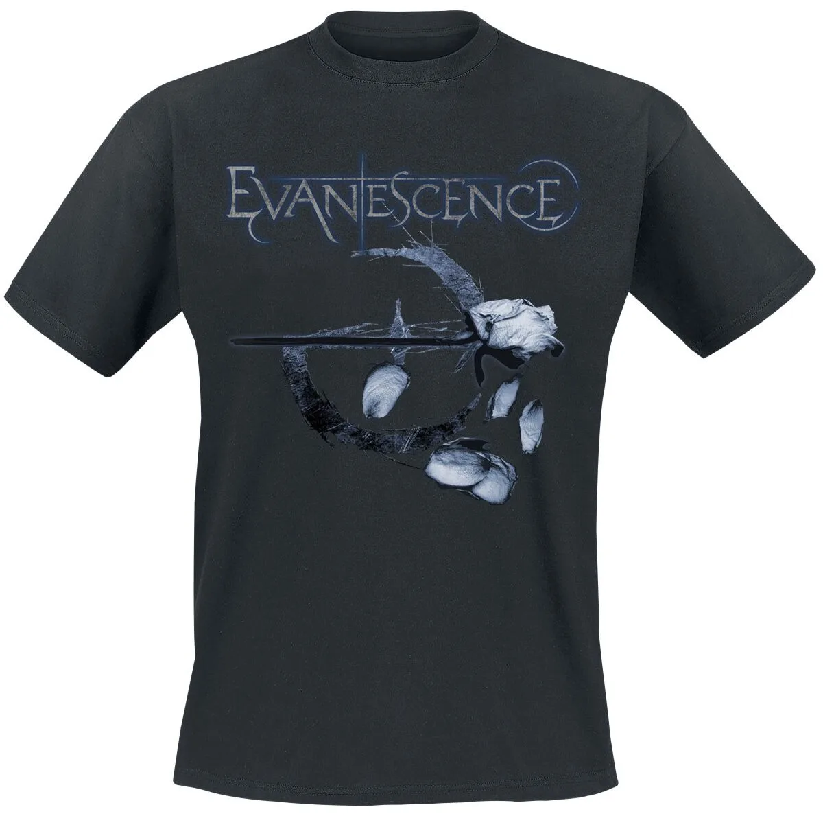 Evanescence Occult Heart Tee, Gothic Rock T-Shirt with Mystical Tarot Print & Lyric Quote, Band Fan Merch