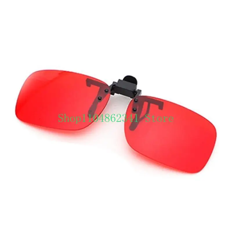 子供の色の視力を高めるための緑色のクリップオンメガネレンズ 色の認識を向上させる 色弱視メガネ