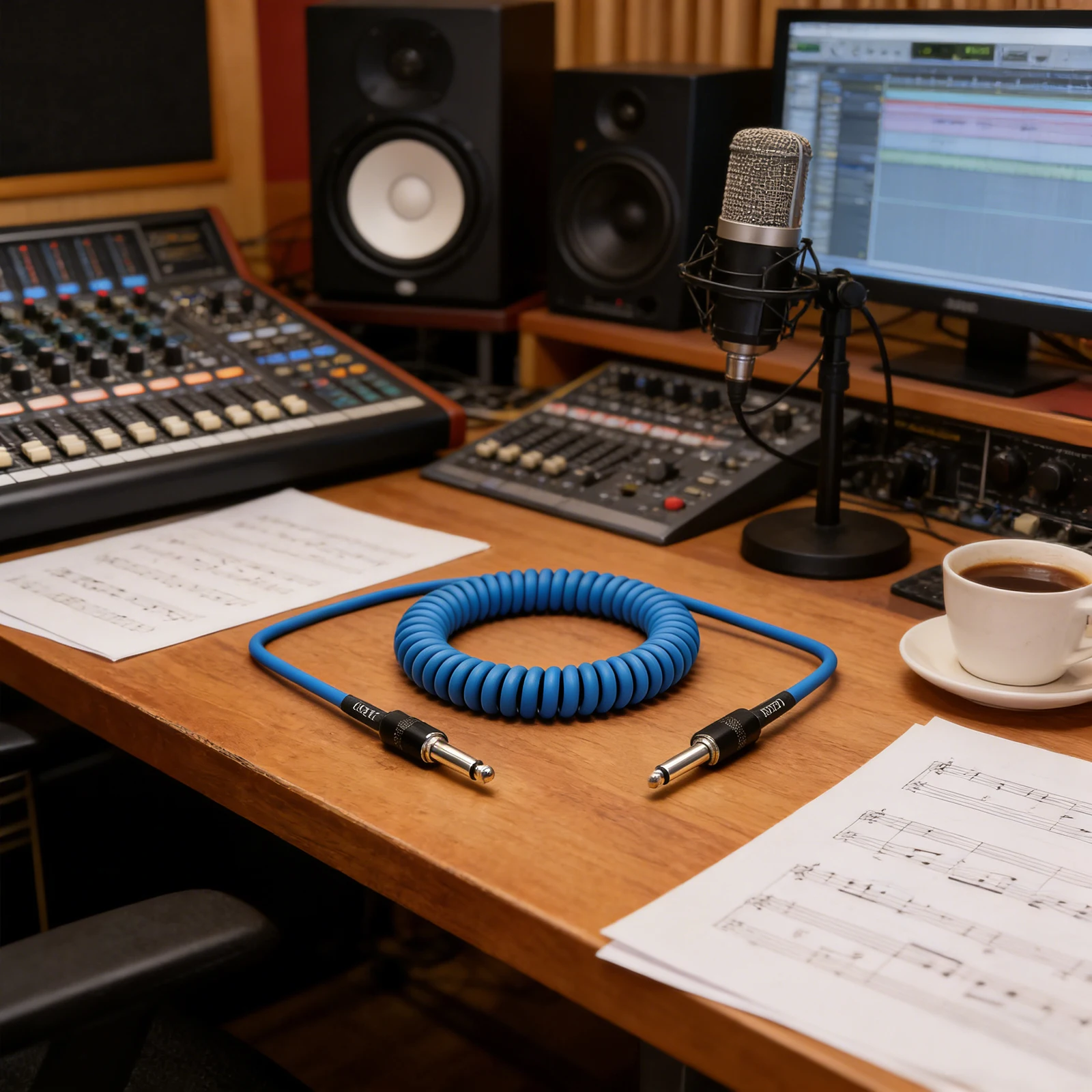 IRIN 3M Spiral-Gitarrenkabel – PE-Rauschunterdrückendes, abgeschirmtes Instrumentenkabel für Übung, Proben und Live-Auftritte – Detail 6