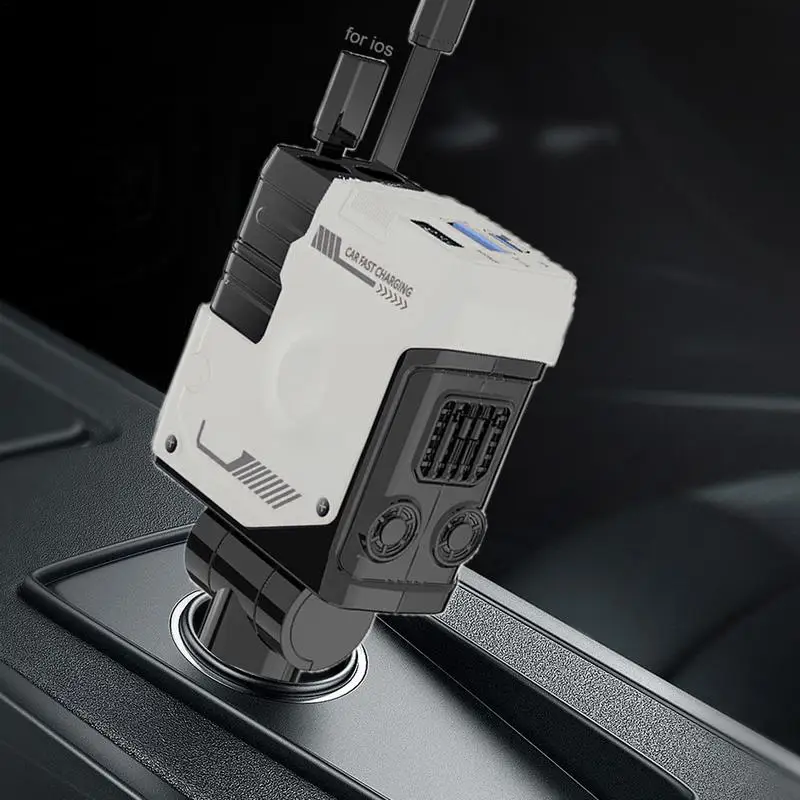 

Fast USB Car Charger Auto 120W Mobile Phone Fast Charging Charger Adapter Digital Display Charging Tool For SUVs Trucks Sedans