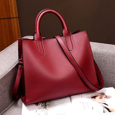 Casual Women Genuine Leather Bag Big Women Shoulder Bags Luxury Messenger Bags handbag Female High Quality Tote