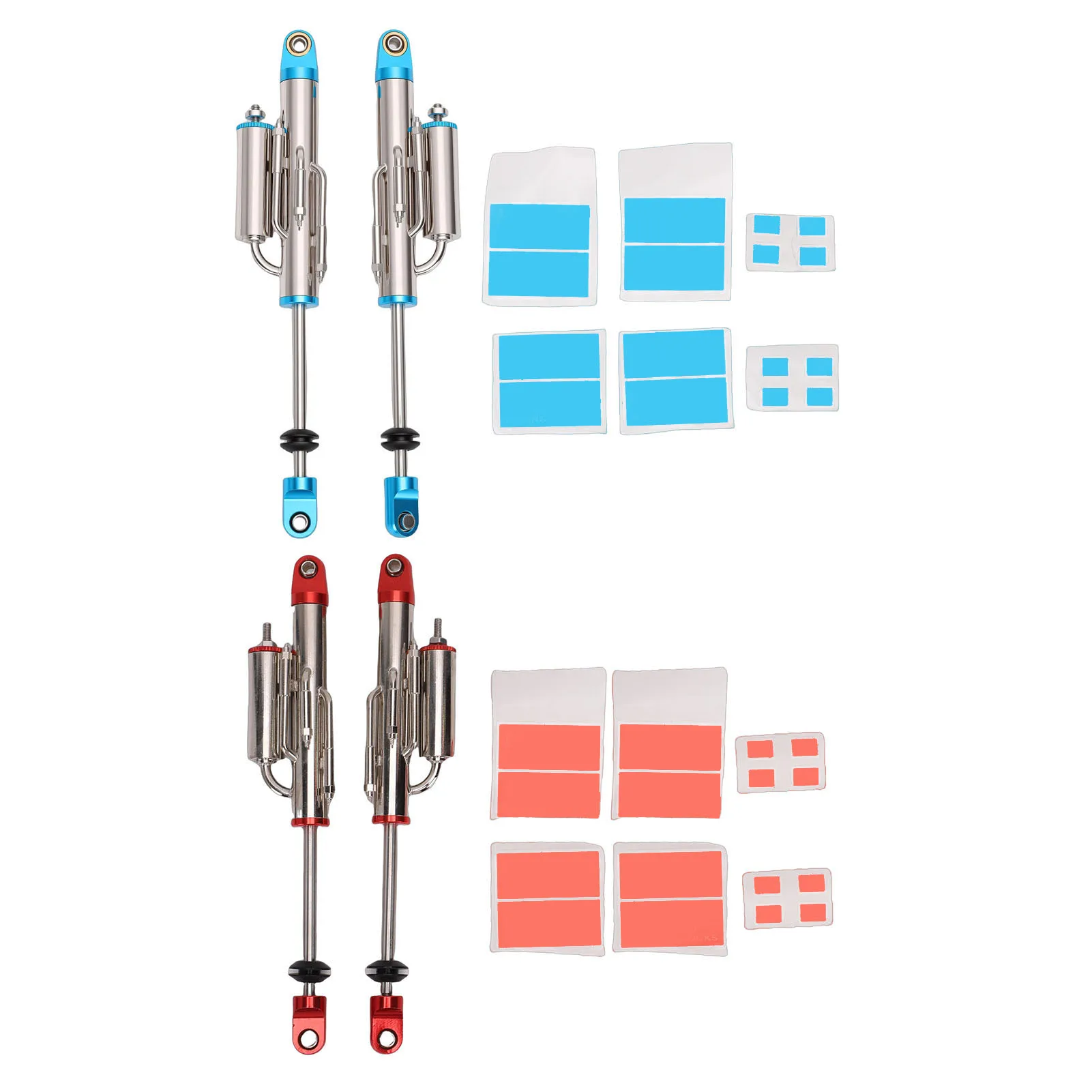 

2PCS 1/10 RC Negative Pressure Piggyback Shock Absorber RC Shock Damper for Axial 90046 RR10 Wraith UT4 Car with Internal Spring