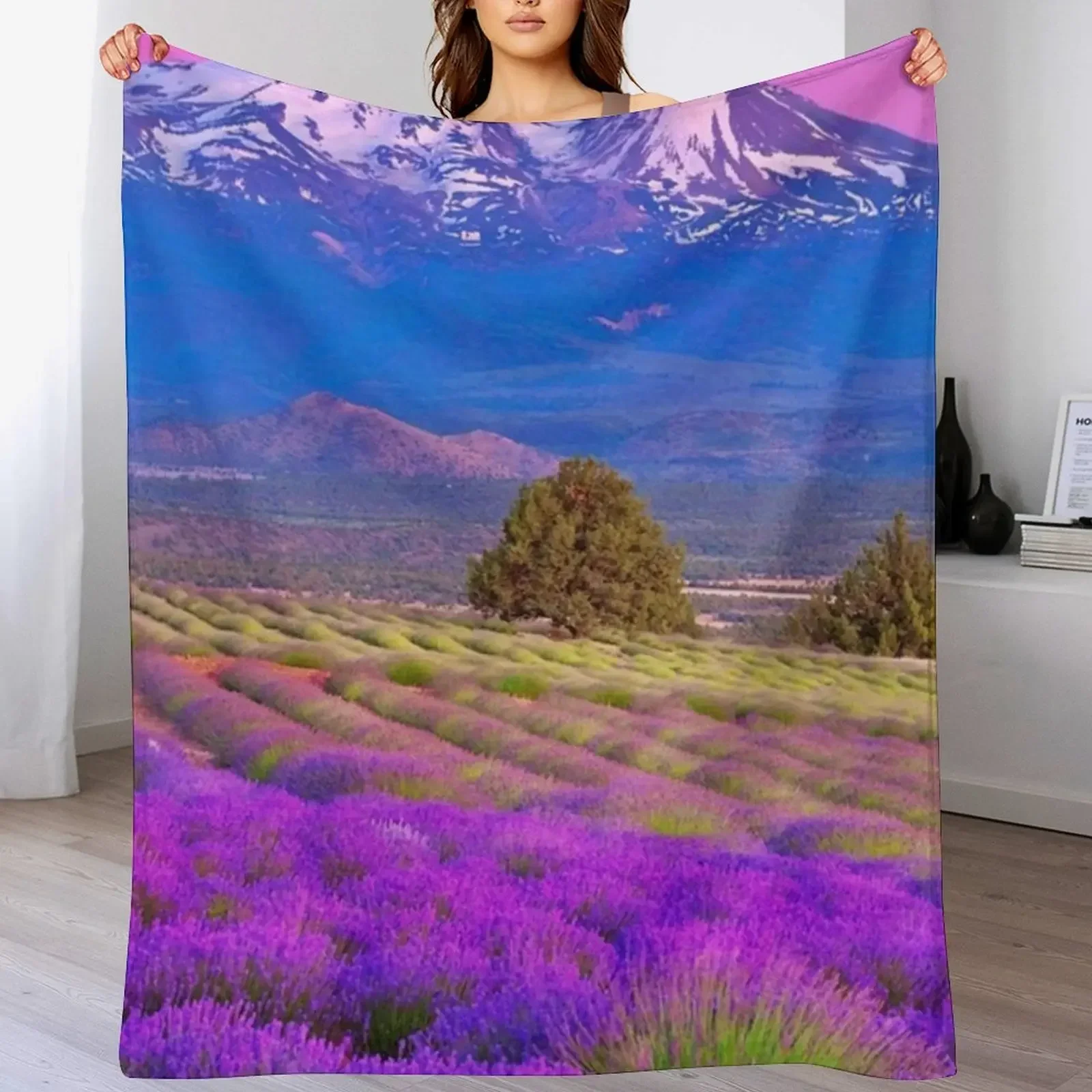 Provence, France Throw Blanket Travel Bed Fashionable Thin Hairys Blankets