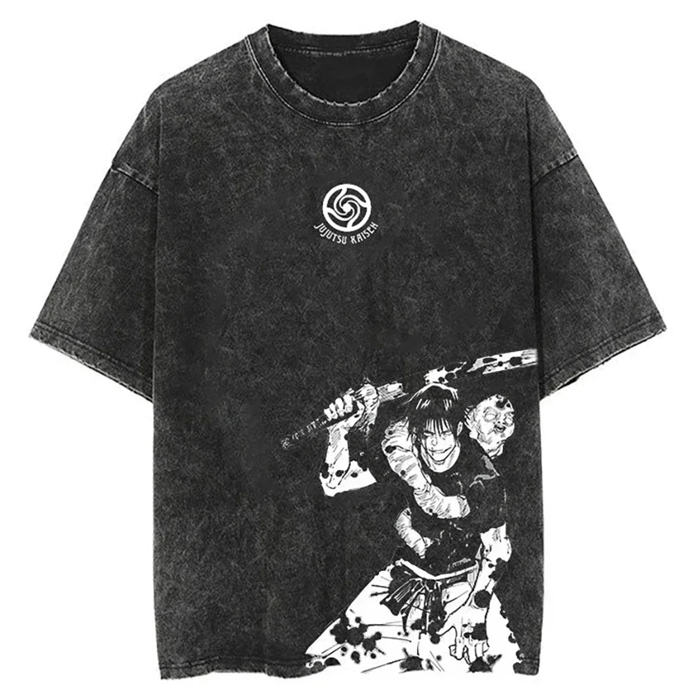 

Men T Shirt Streetwear Japanese Anime Jujutsu Kaisen Graphic Summer Vintage T-shirt Oversized Harajuku Tshirt Cotton Tops Tees