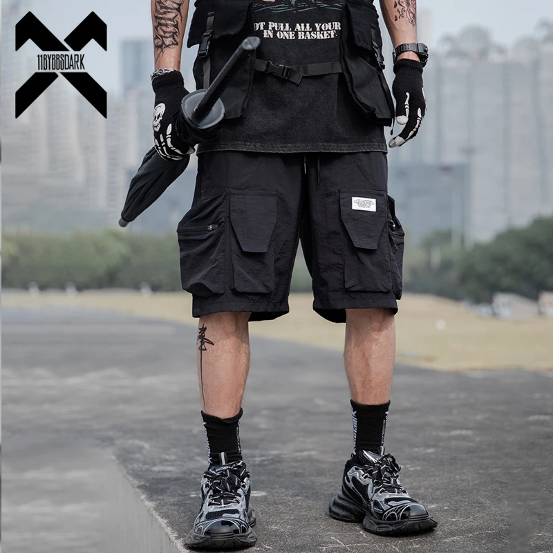 Men's Tactical Ultra Thin Quick Drying Shorts Fashion Functional Multi Pockets Shorts Techwear 2025 Summe Hip Hop Streetwear