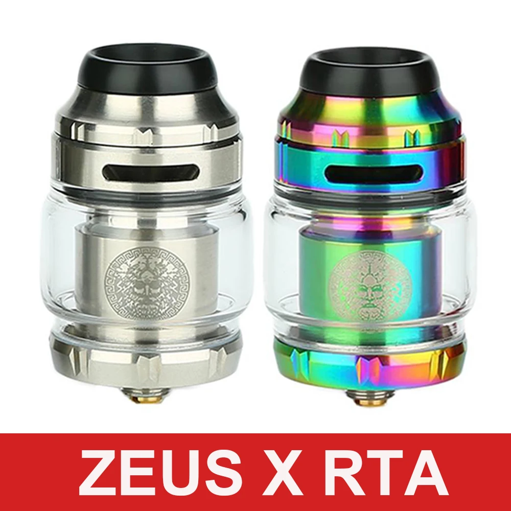 Vmiss Zeus X RTA Atomizer 4.5ml Tank 25mm Coil Wicks 810 Drip Tip Airflow Leakproof for 510 Thread Vape Mod