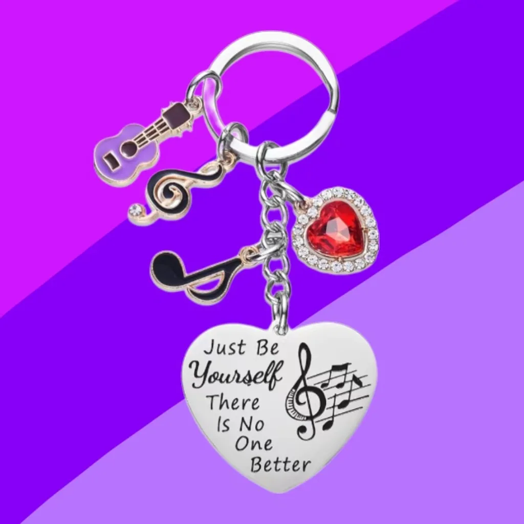 New Music Just Be Yourself Stainless Steel Keychain For Men And Women Inspiring And Caring Pendant Wholesale