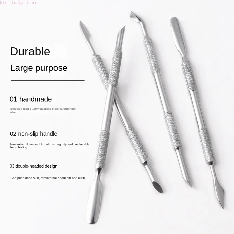 Hook Type Cuticle Pusher Nail Polish Remover Gel Nail Polish Peeler Scraper Stainless Steel Clean Manicure Tool for Nail Art