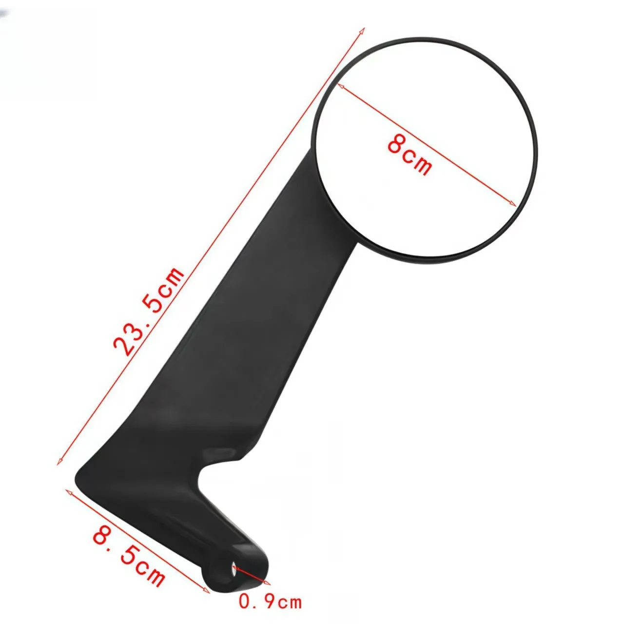 

Left and right motorcycle mirrors with winglet round wide angle view aluminum alloy black set fits most motorcycle handlebars