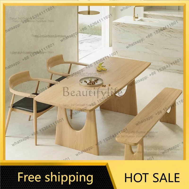 zj.Minimalist Design Modern Dining Table Coffee Dinette Wooden Living Room Dining Tables Kitchen Luxury Home Furniture Comedor L