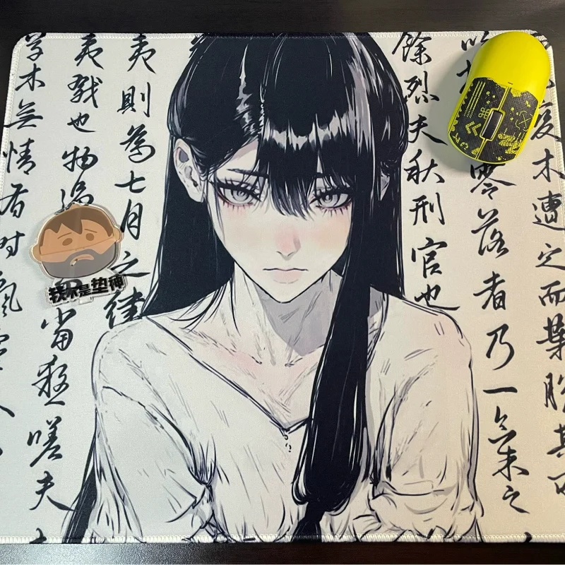 

Коврик для мыши в стиле аниме для девочек, игровой профессиональный коврик для мыши с ультратонкой поверхностью для киберспорта, геймерские аксессуары для компьютерных игр, коврик для мыши 450x400