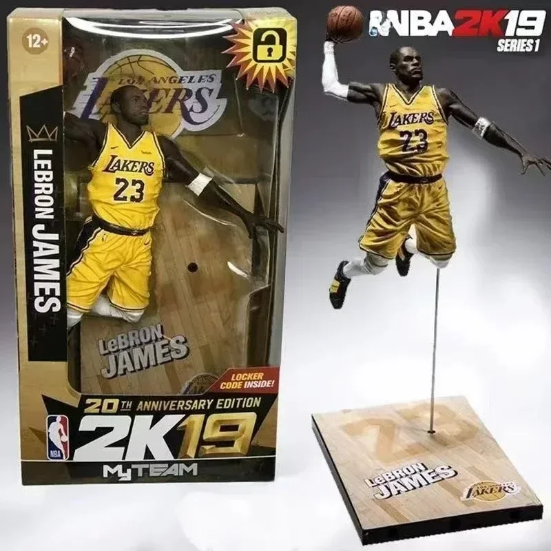 Op voorraad Basketball Star James King Slam Dunk Basketball Stand 1/9 Basketball Player Model Action Figure Modellen Speelgoed Pop Geschenken