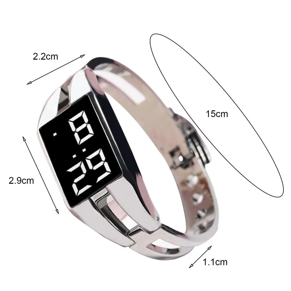 Ladies Digital Watch Cozy Gifts Women Electronic Watch Ladies LED Digital Wrist Watch Fashion Bangle for Dating