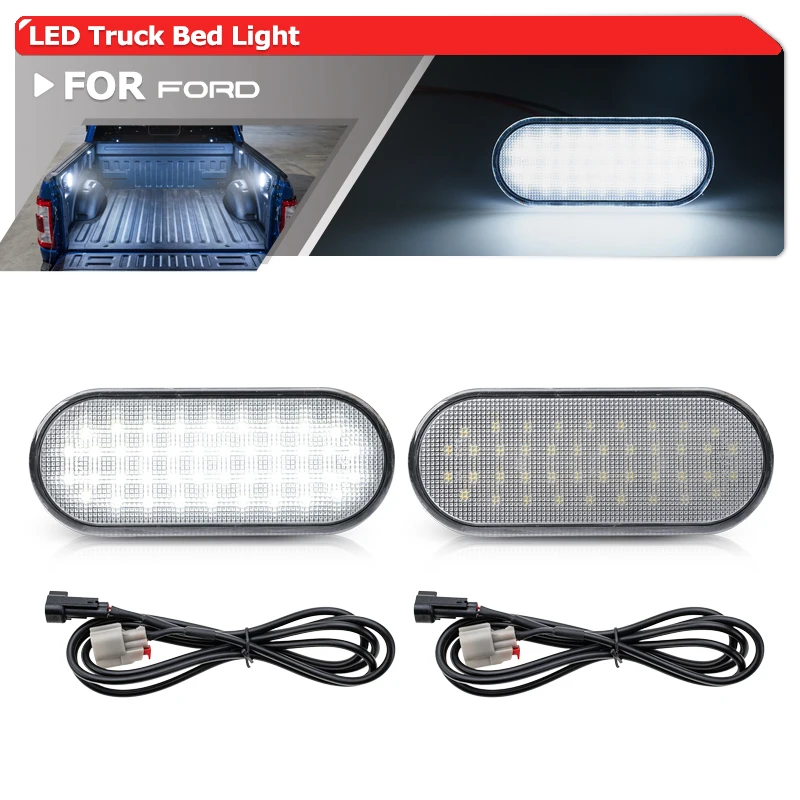LED Truck Bed Light w/Extension Wiring Harness For Ford F150 2016-2026 F250 F350 F450 Super Duty F150 Lightning Raptor Maverick