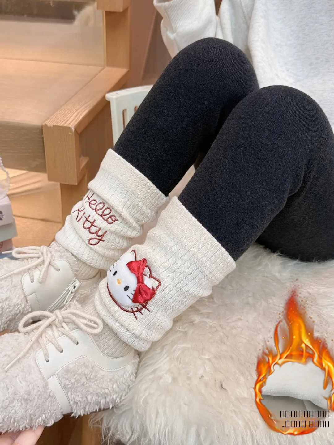 

Брюки для девочек на флисовой подкладке с вышивкой, детский комплект, зимняя верхняя одежда, длинные брюки с высокой талией, длина до щиколотки, повседневная одежда