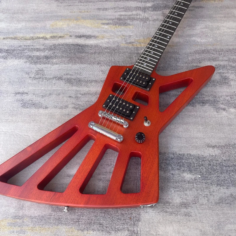 Electric Guitar Red E Active Pickup Heavy Duty Electric Guitar Rose Wood Fingerboard Solid Wood Body