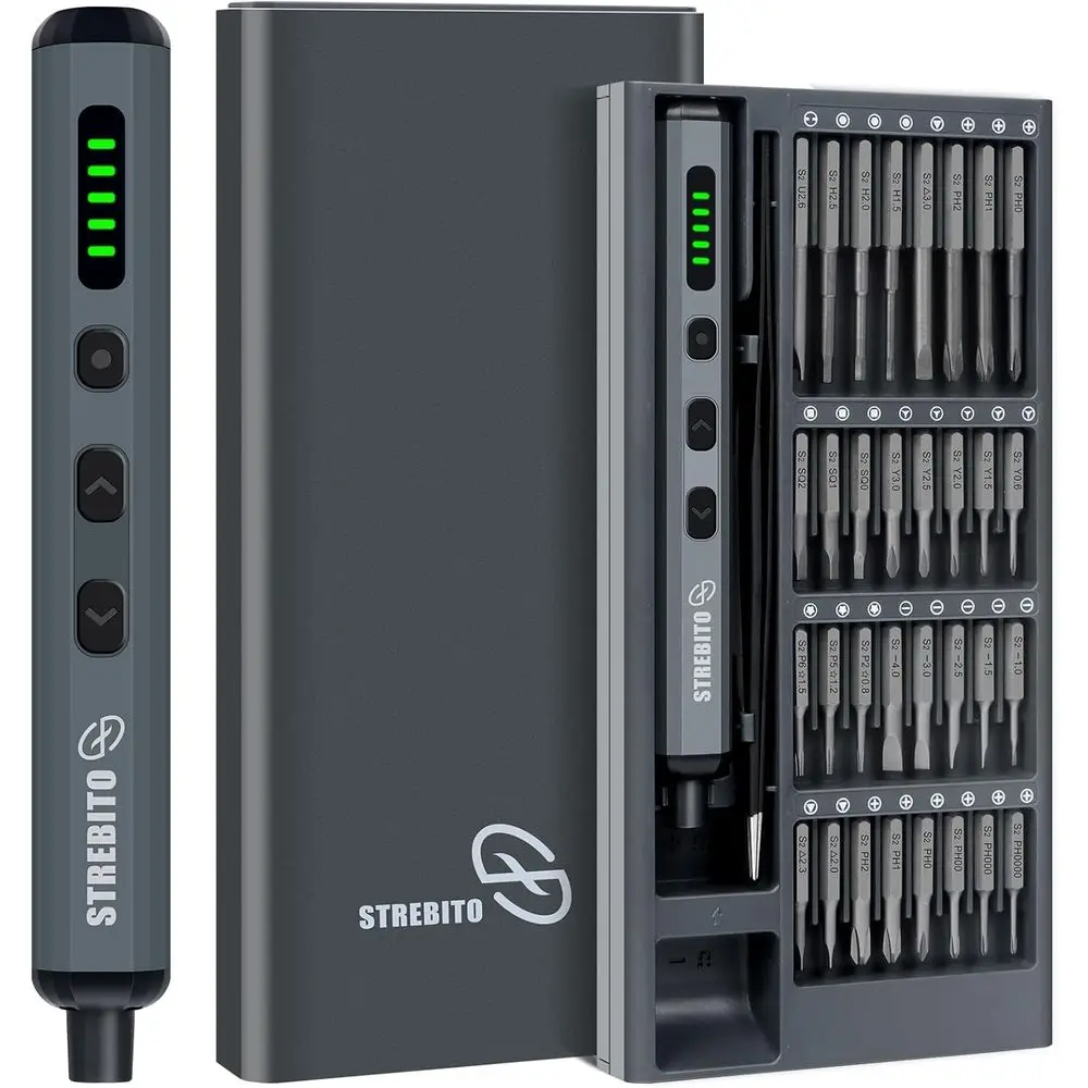 

Набор мини-электрических отверток, 70 в 1, с 64 прецизионными битами S2, 5 настроек крутящего момента, 4 светодиодными фонариками, Mi