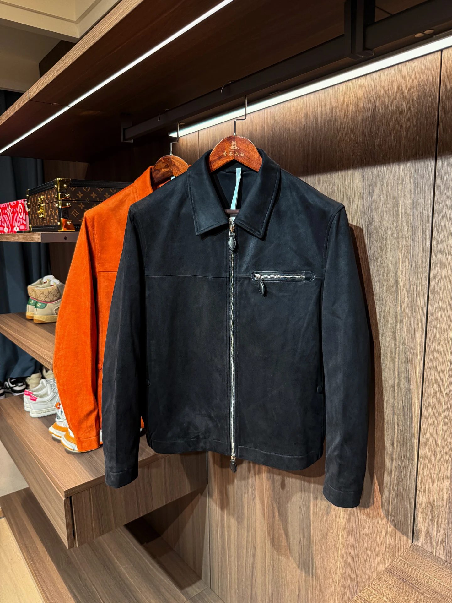 

Attractive Men's Deer Velvet Jaet Comfortable Warmth Windproof Stand Collar Coat Casual Sle Long Sve Zipper Closure