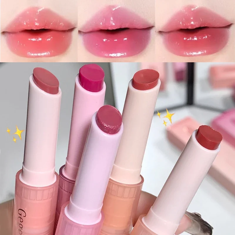 Mirror Water Solid Lip Gloss Jelly Lipstick Pencil Lasting Moisturizing Solid Lip Tint Balm Women Make Up Korean Beauty Cosmetic