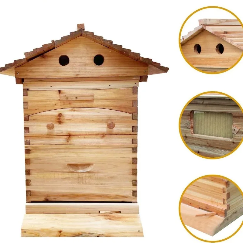 Fully boiled wax artesian bee box, individually packaged nest