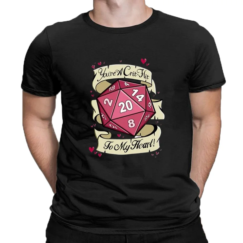 T-shirt à manches courtes en coton Balance Dice, Dungeon Master, Playing Critical Hit, T-shirt décontracté, décontracté,