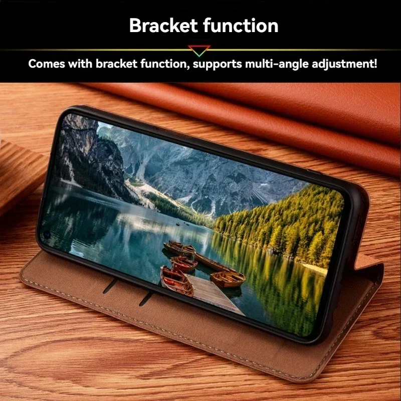 Flip Genuine Leather Phone Cover For Samsung Galaxy A03s A55 A42 A36 F52 F22 M33 M32 M31s M62 C55 M54 M53 F15 M30s A31 A30 A25