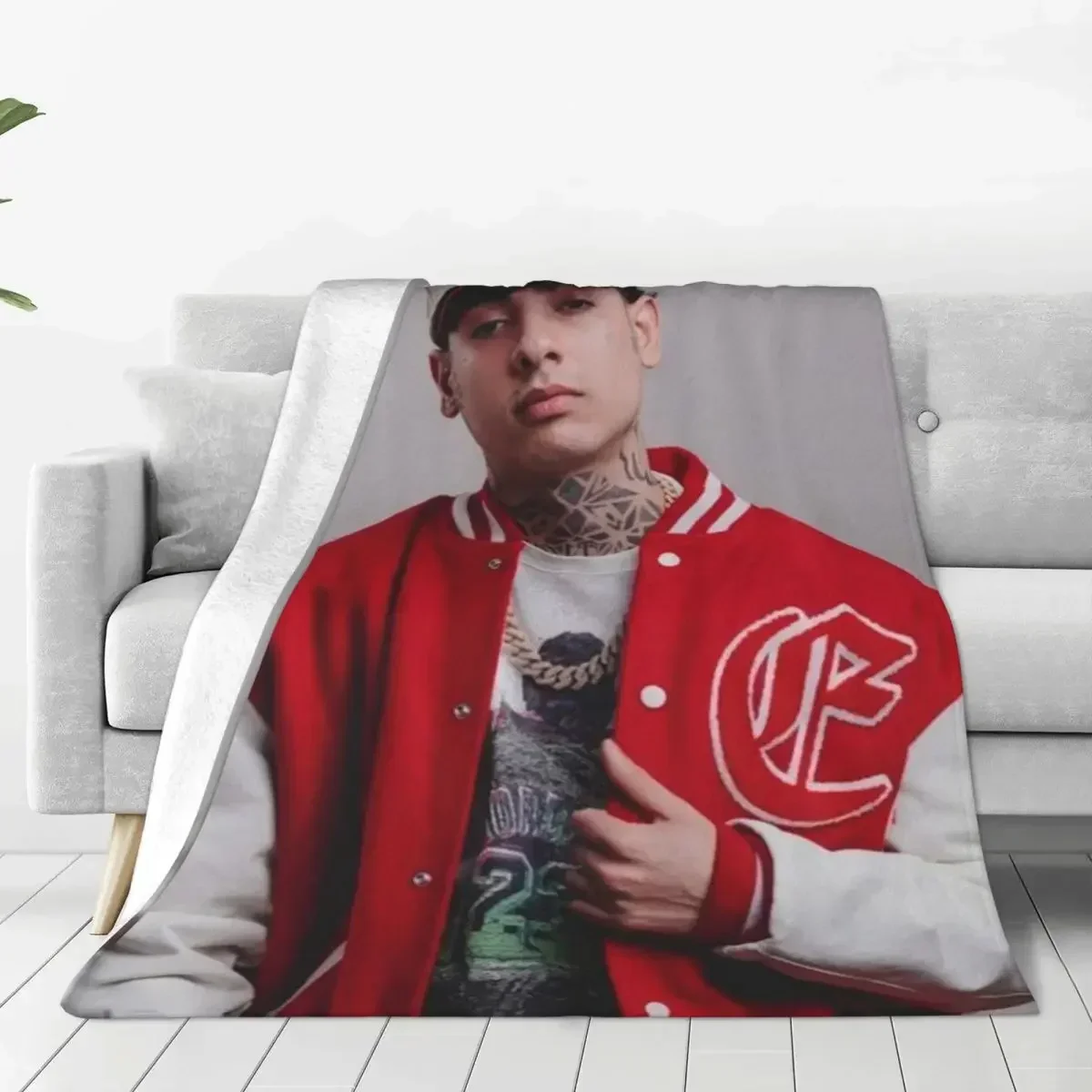 

Super Warm Blanket Travel Natanael Cano Throw Blanket Musician Flannel Bedspread Couch Bed Aesthetic Sofa Bed Cover