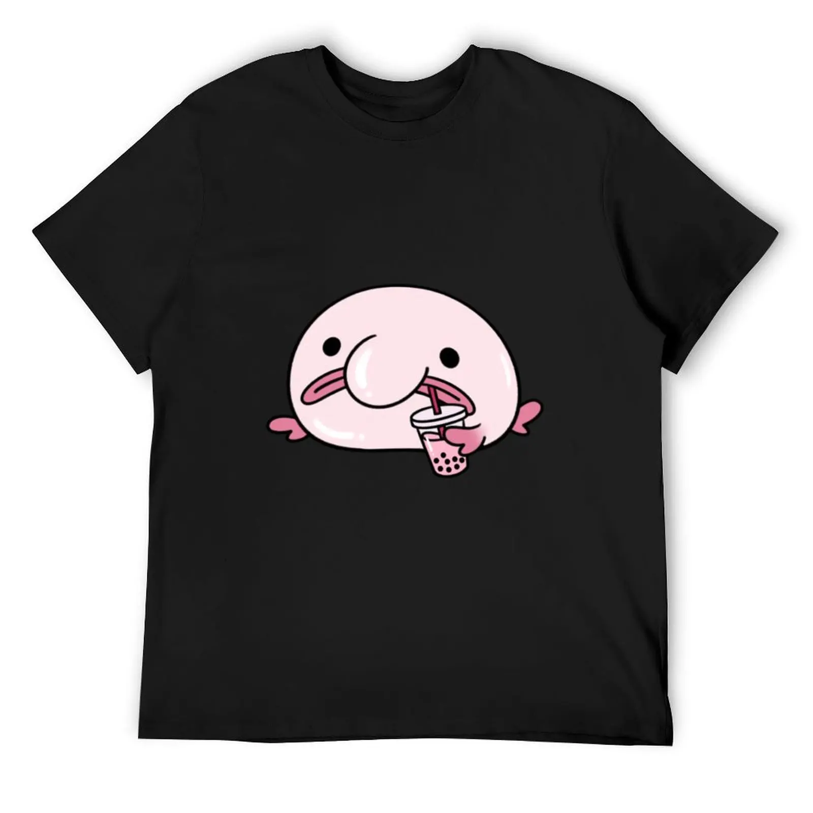 Boba Blob Fish T-Shirt plus size clothes anime men workout shirt