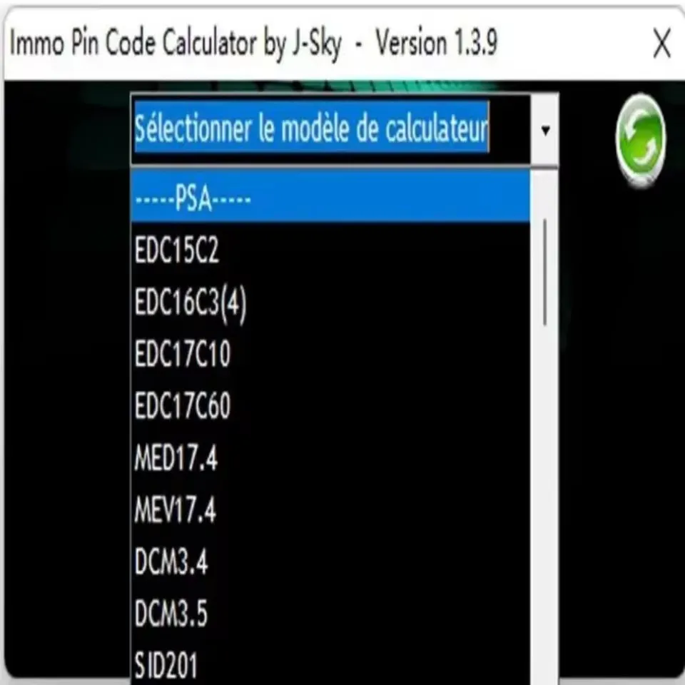Calculadora de Códigos PIN para Software de Automóviles Immo 1.3.9, decodificador de códigos PIN en muchas ECU PSA, compatible c