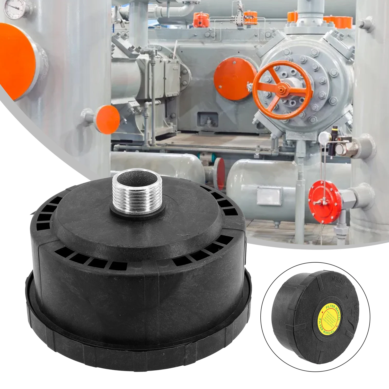 Intake Muffler Filter Assembly for Air Compressors Featuring 25 32mm Thread Compatibility and Noise Suppression